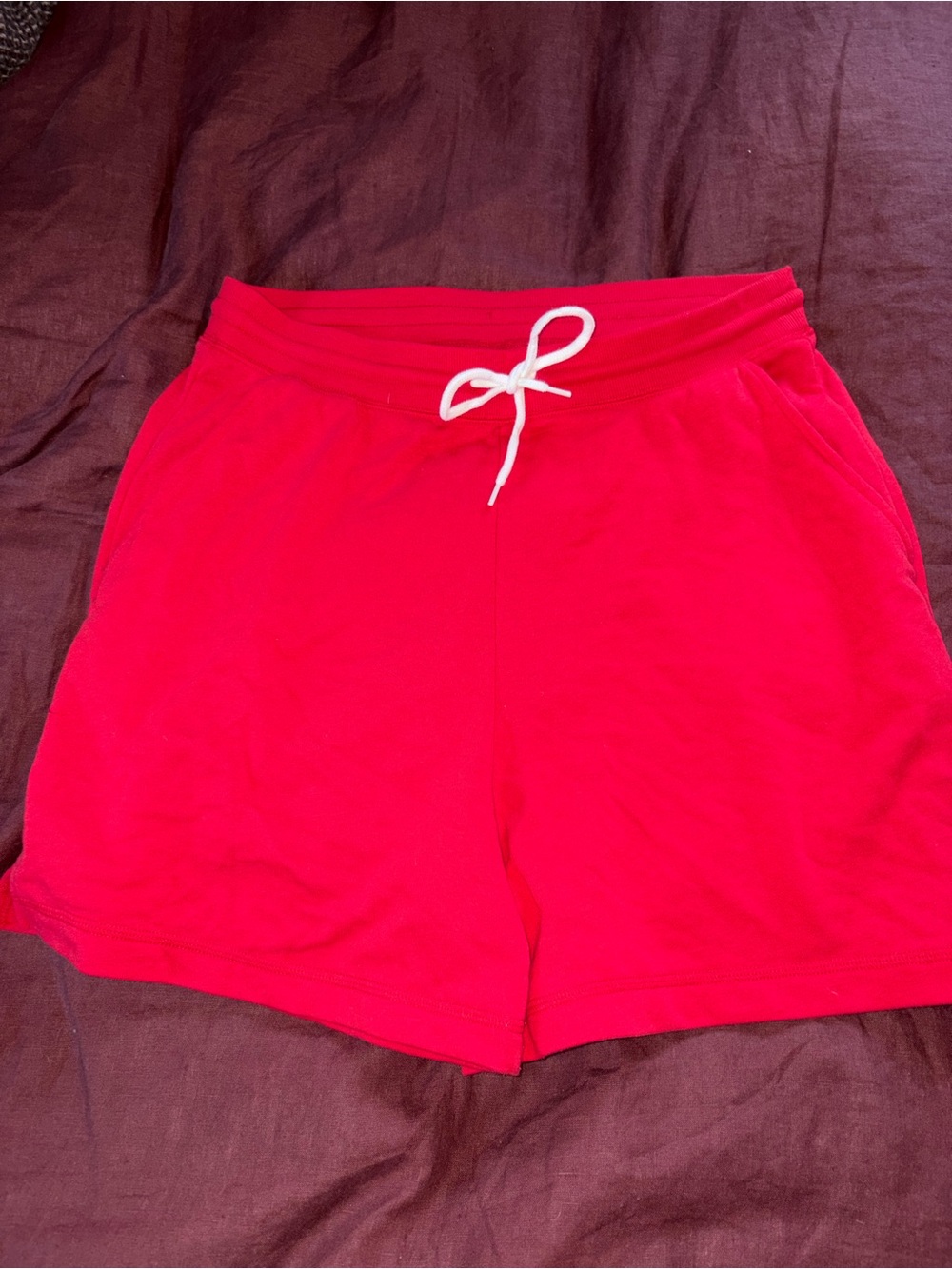 NEVER WORN Old Navy Women's Red Drawstring Lounge Shorts